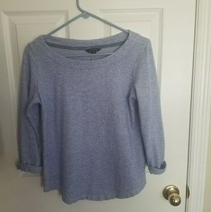 Blue/white long-sleeve shirt